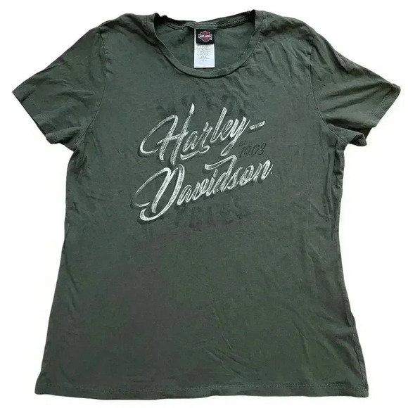 Harley Davidson Tops - Harley Davidson Motorcycles Women's T-Shirt Old Glory Laurel, MD XL - Fits Med